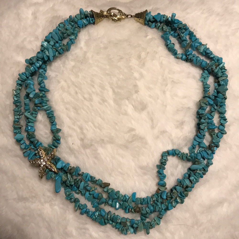 💋Turquoise statement necklace